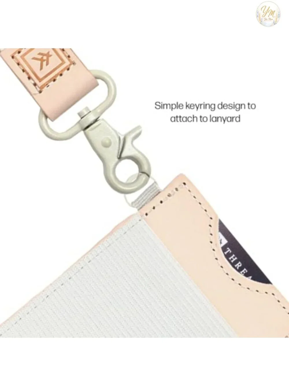Ultra Slim Minimalist Leather Card Holder Wallet with Lanyard